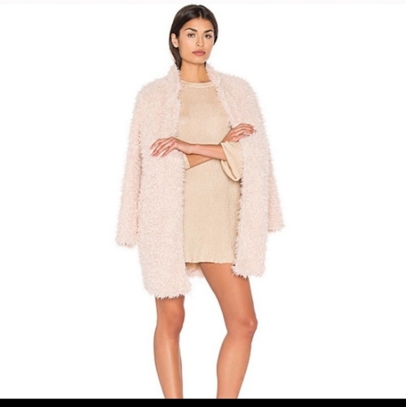 Anthropologie Bishop + Young Pink Fuzzy Jacket Size Small - Picture 1 of 8